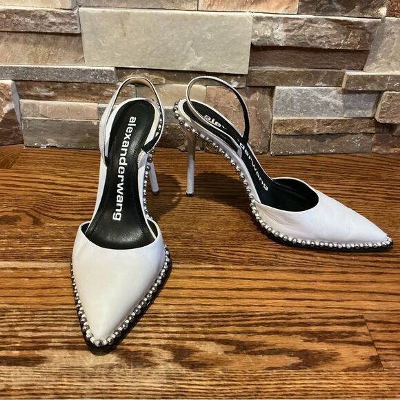 Alexander Wang White Studded Heels - Picture 3 of 11